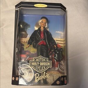 Barbie Harley-Davidson Doll Black and Red Leather Outfit